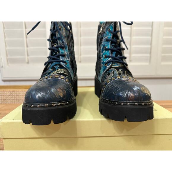 Spring Step L'Artiste Severity Blum Boots Blue Multi Size 10.5/11 US 42 EU NWB - Picture 8 of 16